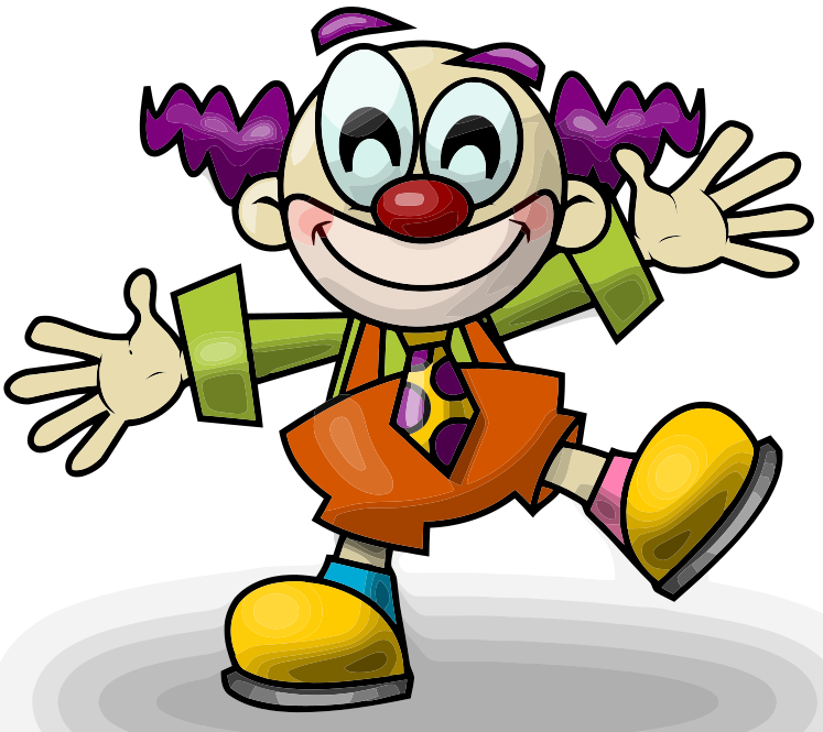 Clipart mit tanzendem Clown